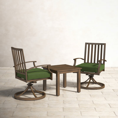 Ceridwen 2 - Person Patio Dining Set Umbrella Hole Included Square Table