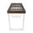 Dining Bench, Acacia Wood With Iron Legs, Modern, Contemporary, Dark Brown And White, Wash-346451620