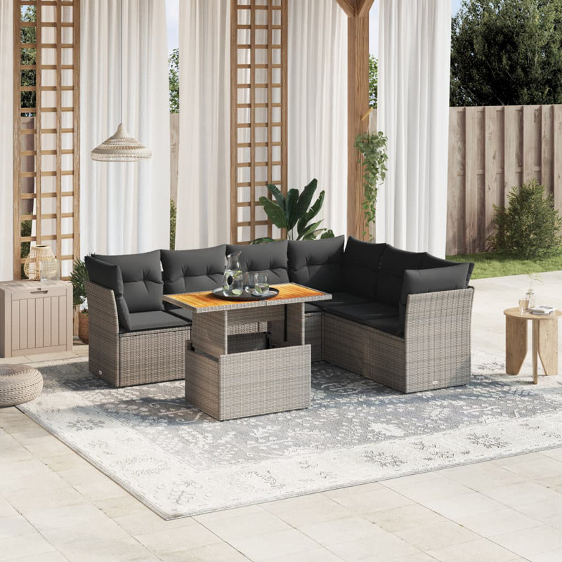 Vidaxl Garden Sofa Set Grey