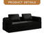 Canapé-lit convertible, futon pliable en velours côtelé avec cadre et coussin fixes, canapé-lit 3 places pour le salon, la chambre à coucher ou le studio-2016613382