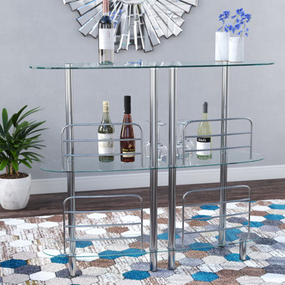 Idris 47 " L Steel Home Bar