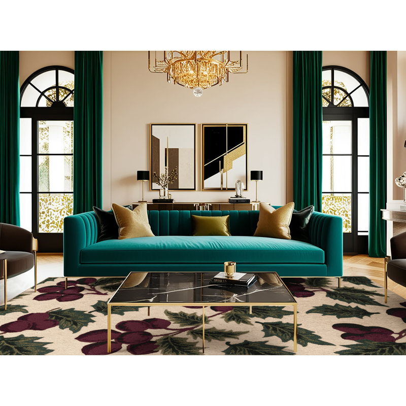  Tapis lavable Sloe Fruits, Tapis de couloir 2 pi x 4 pi