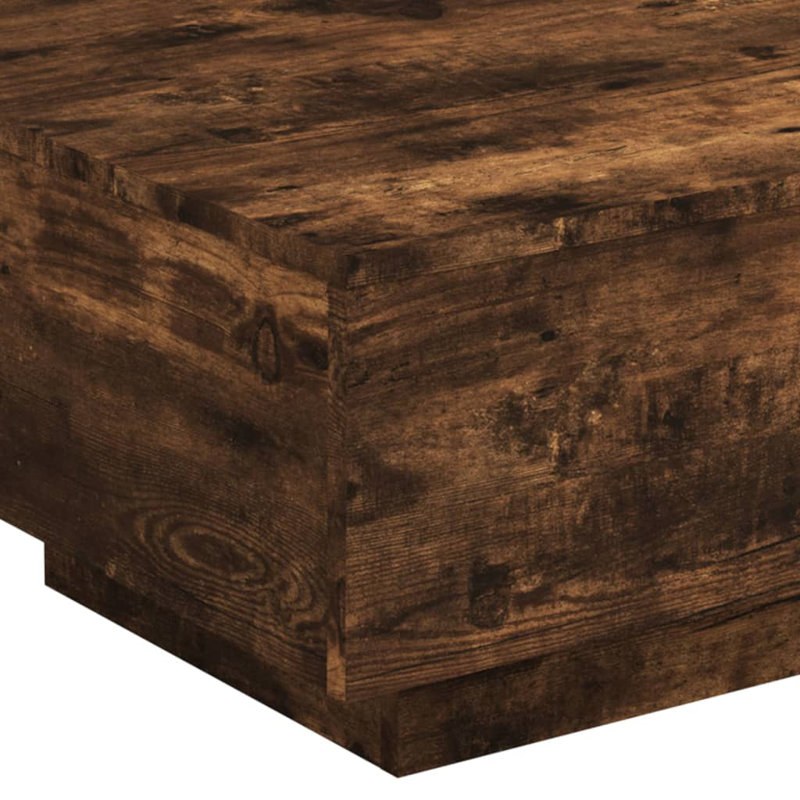 Coffee Table Engineered Wood Accent Side Sofa End Table Multi Colors, Smoked Oak