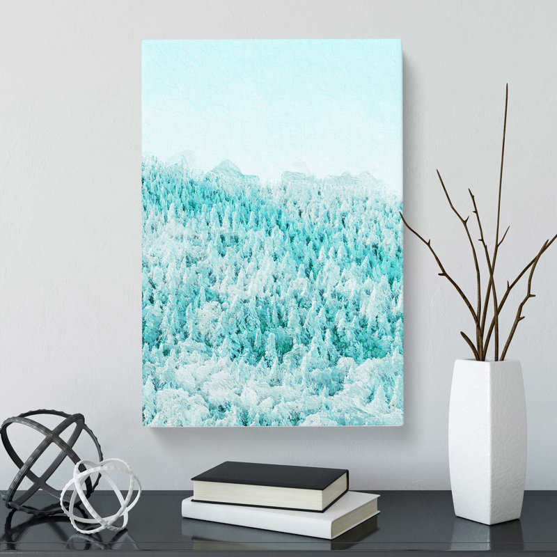 A Winter Forest Abstract Art - Wrapped Canvas, 76cm H x 50cm W x 3cm D