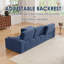 Canapé modulaire en L de 105 po avec dossier réglable et canapé modulaire de 105 po avec repose-pieds mobile-478912859