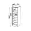 Caulkins 1 -Door 8 -Shelf Tambour Unit-70581988