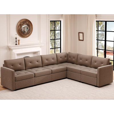 Canapé modulaire rembourré 6 pièces Jamiley