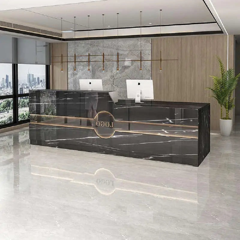 Chumki L-Shaped Executive Desk, Left, Black