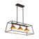 3 - Light Island Open Rectangular Linear Chandelier With Cone Shades