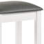 Tabouret de coiffeuse avec siège rembourré blanc brillant