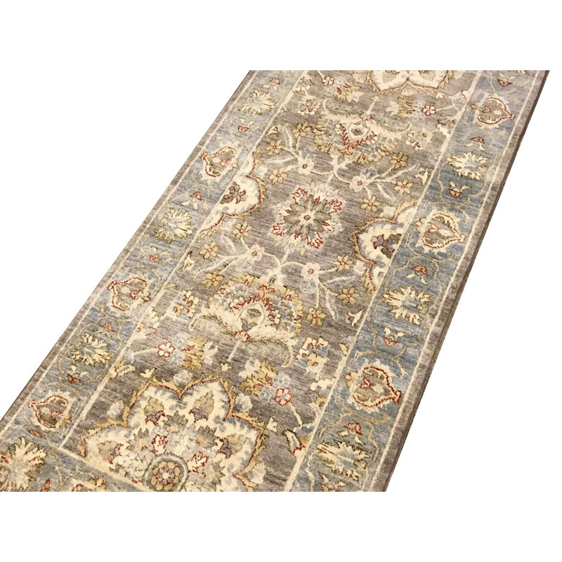 Ziegler Handwoven High-Quality Ivory/Light Blue Runner
