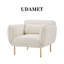 Fauteuil surdimensionné à accoudoirs rembourré Velveta
