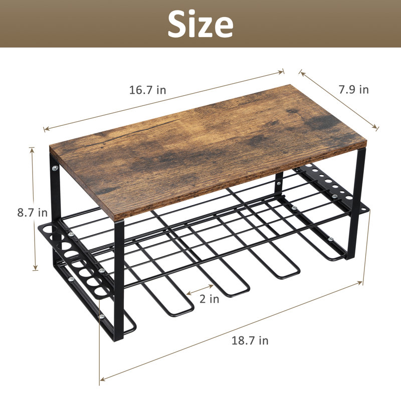 Rangement robuste pour outils électriques en bois et métal
