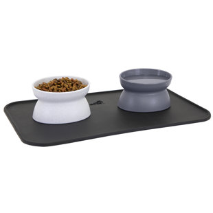 Whisker City Cat Slow-Feeder Mat Tray & Removable Water Bowl - Hunting  Instinct