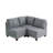 Living Room Furniture Tufted Armless Chair Linen Like Fabric 1Pc Armless Chair Cushion Nail Heads Wooden Legs(Armless Chair only!!!!)-1524715569