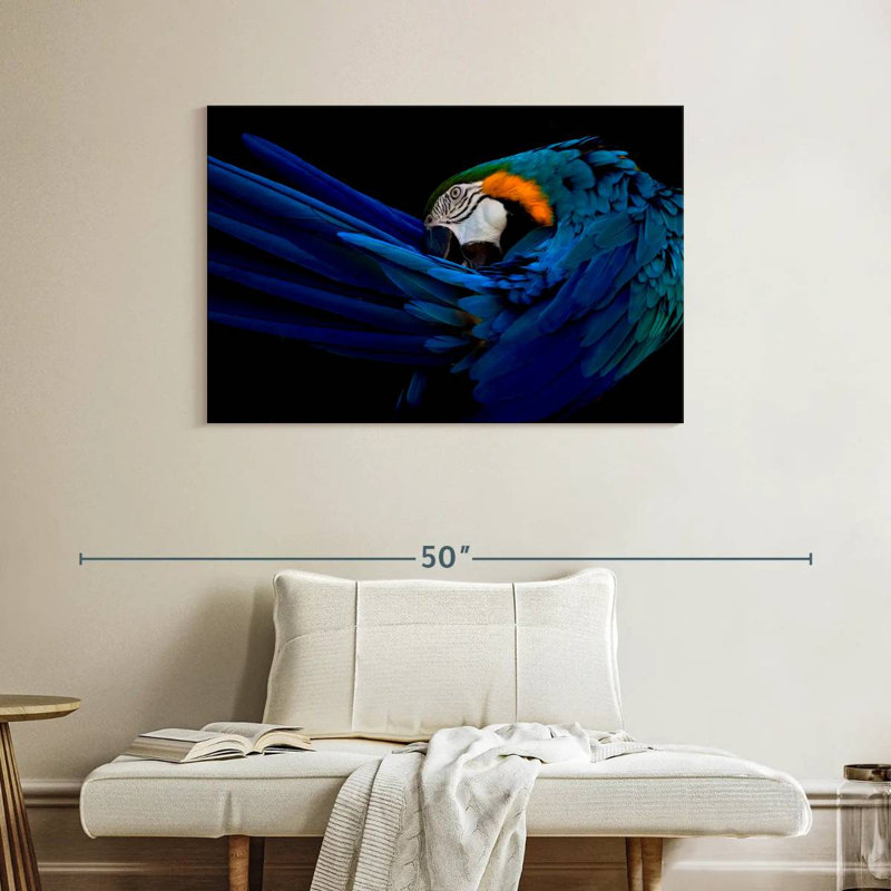 Majestic Macaw, 26" H x 39" W