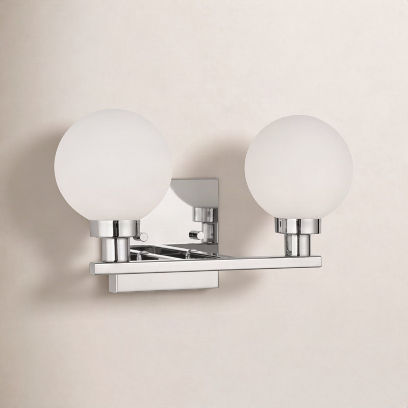 Dorcaster 2-Light Dimmable Vanity Light, Chrome