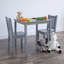 Ensemble de table et de chaises en bois pour enfants et 2 chaises carrées pour enfants et enfants