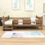 Queen Size Platform Bed with Built-In Storage Bookcases, Guardrails and Stairs-1892449776