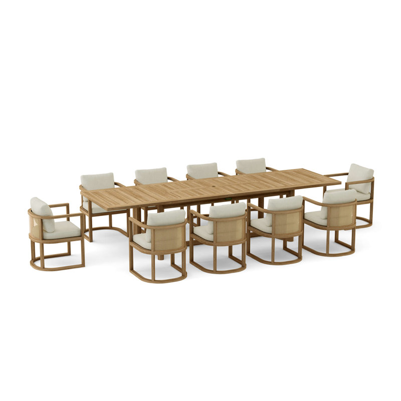 Junus Dining Table Set, Canvas Natural