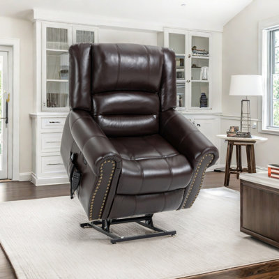 Aura 40" W Dual Motor Power Lift Recliner Infinite Position With Heat And Massage
