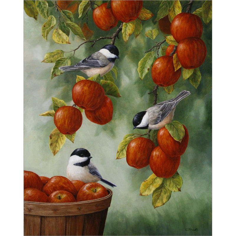 " Apple Harvest Chickadees "