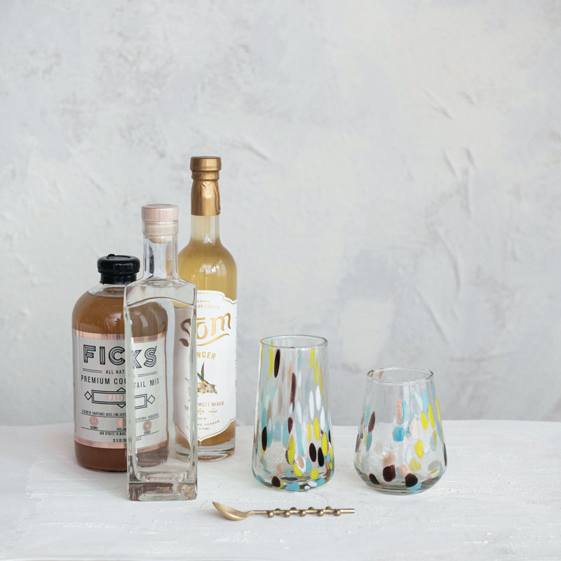 Blown Confetti Drinking Glass