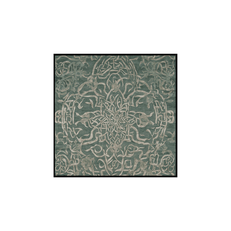 Machine Washable Gray Area Rug, Square 3'
