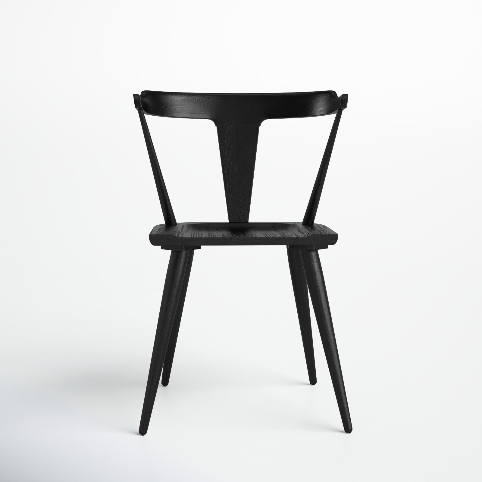 Black slat deals back dining chairs