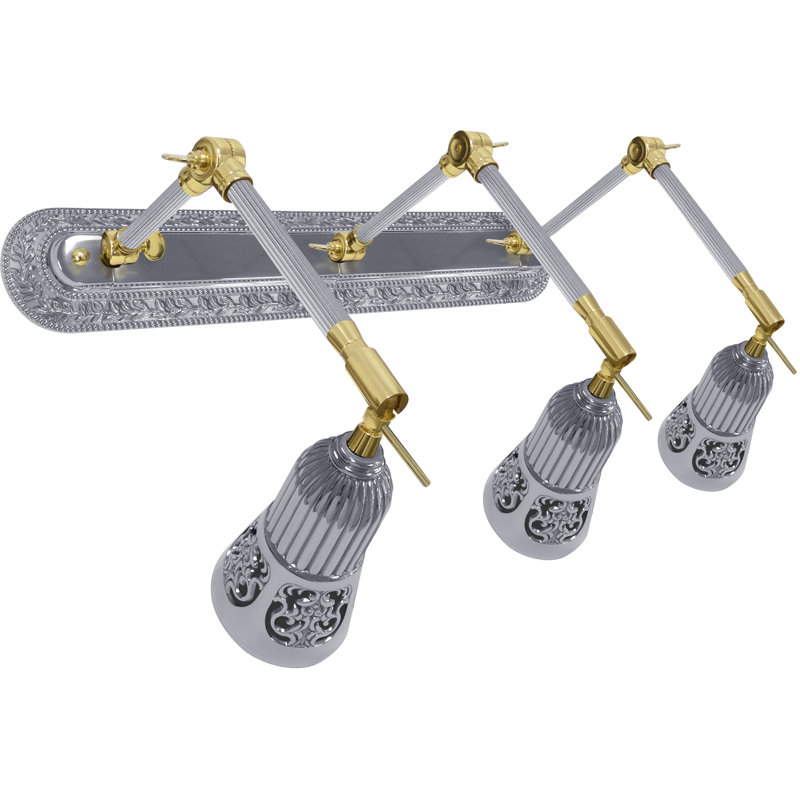 Folger 3-Light Dimmable Spotlight, Bright Gold/Bright Chrome