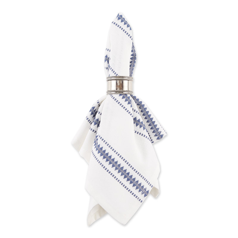 Ensemble de serviettes en coton 6 pièces Kuhlman Zig Dobby, Bleu français