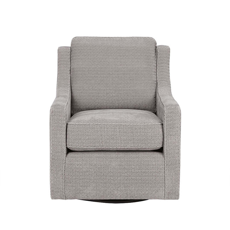 Modern Swivel Accent Chair,Soft Upholstered Armchair for Contemporary Home Decor, Gray Fabric