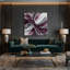 Aquarelle abstraite 94, art mural sur toile brune