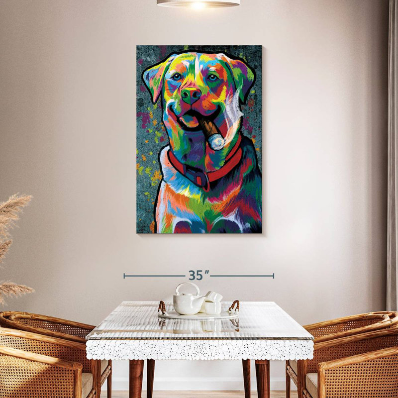 Brampt Acrylic Abstract Dog, 45" H x 30" W