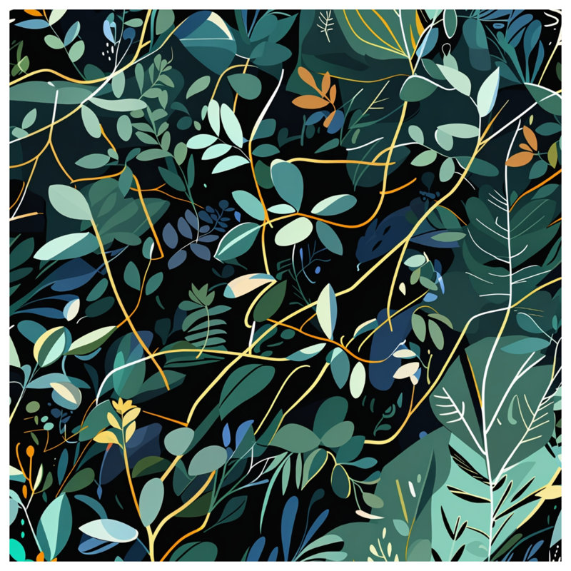 Tapis de salle de bain Leafy Vines, 34 po L x 21 po L