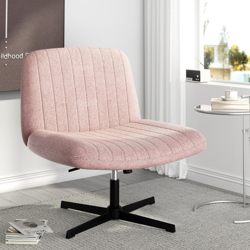 Chaise de travail avec siège rembourré Walsunny, Rose
