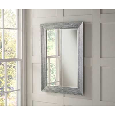 Trudeau Wood Flat Wall Mirror