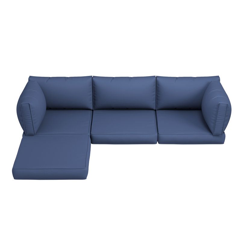 Outdoor Replacement Cushion Set Seat/Back Cushion (Cushion Set Only, Sofa Not Included), Navy
