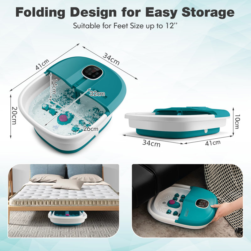 Folding Foot Bath Massage, Blue