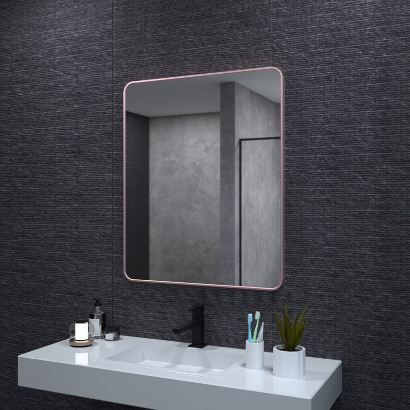 Miroir mural Leyat, 30 po x 36 po, Bronze huilé, bronze