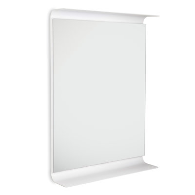 Curva Flat Metal Lighted Wall Mirror