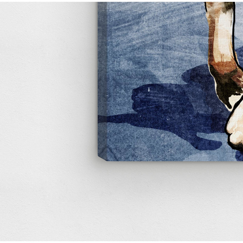 Chiens et chiots «Playtime Blue», reproduction d'art sur toile, Toile tendue, H 40 po x l 40 po, No Frame