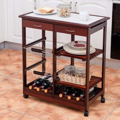 Pamula Wood Kitchen Cart