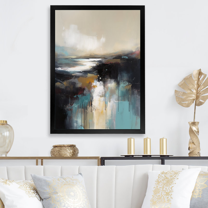 Blohm Serene Waters In Marble II, Cadre photo noir, H 20 po x l 12 po x P 1 po