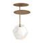Table d'appoint Anten laiton et blanc