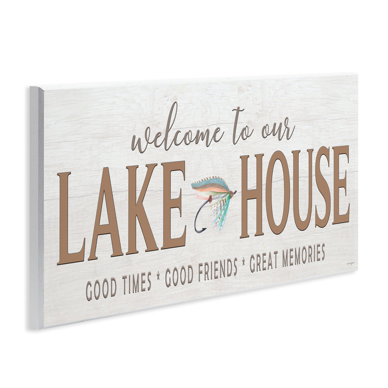 Plaque murale Lake House Rustic Welcome, design par Seven Trees Design