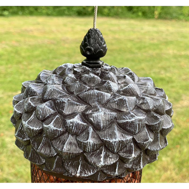 Avenal Metal Hanging Decorative Bird Feeder