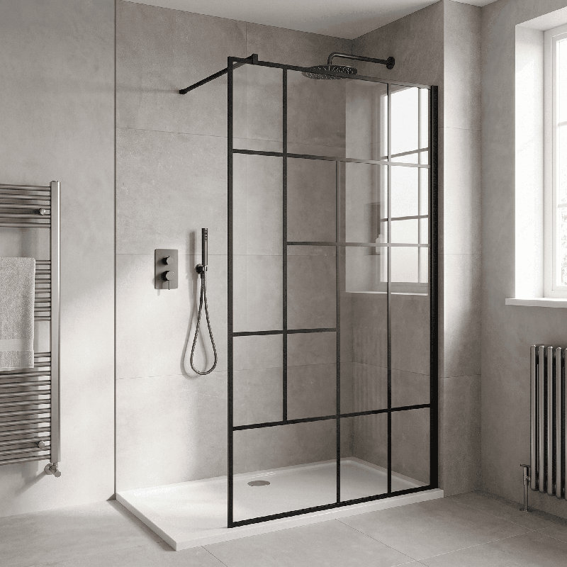 810 mm W Walk In Frameless Wet Room Glass Screens