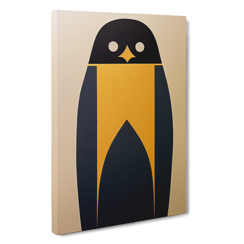 Penguin Abstract Art No.5 - Wall Art, 76cm H x 50cm W x 3cm D, Wrapped Canvas, No Matte