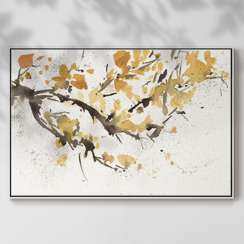 Branche d'arbre aquarelle I, Blanc, H 27 po x l 41 po x P 2 po